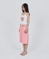 CONY CALL OUT BABY RIB TANK TOP / WHITE