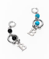 BBD ストーンボールBロゴピアス(Silver&Turquoise)