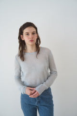 T/T Feather mohair knit - purple