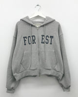 Lettering Fleece Hoodie Zip-Up (3 Colors)