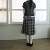 Double Layered Check Skirt