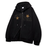 Leopard Star 2way Zip-Up Hoodie - 2COLOR