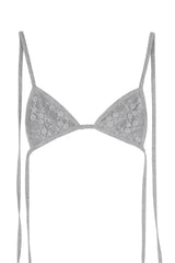 CUBIC SWEAT BIKINI TOP (GRAY)