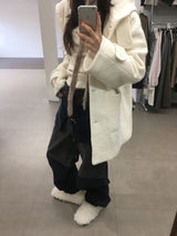 [MD Pick]ファインウールフーデッドハーフコート (2color)