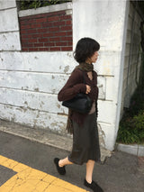 キッカー スクエア ショルダーバッグ (2color)