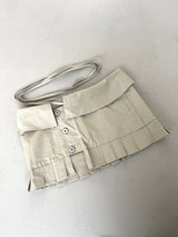 1439. Flap strap snap pleats mini sk (3color)