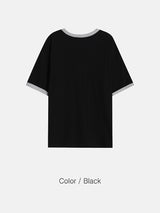 No.1295 ネバープリンティングリンガーハーフTシャツ (3color)