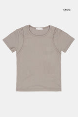 ユーマレイヤードリブTシャツ