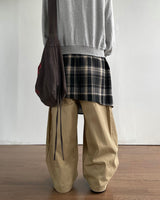 Flap Layered Cotton Pants