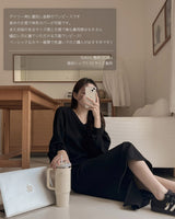 【MADE】V-neck sweat one-piece