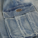 LIGHT BLUE CARGO DEMIM PANTS