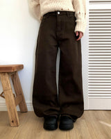テナーワイドフィットコットンロングパンツ