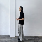 Black Field Textured Henley Top