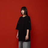 HIERARCHY STUDIOS Spellbound - Black Grunge Wide Oversized T-Shirt