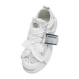 Silver Textured Low Top Sneakers, Unisex Lace Up Casual Shoes