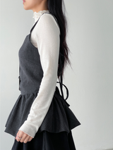 balloon strap blouse