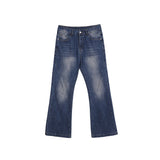 ASCLO 斜めカットブーツカットデニムパンツ