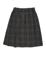  CHECK LOOP PLEATS SKIRT
