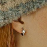 Point Star One Touch Earrings