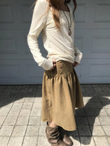 nabi button skirt