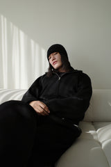 Wool jogger pants, Black