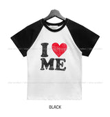 I love raglan crop short sleeve