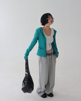Punching eyelet string wide pants