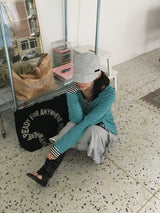 Half frill banding sweat long skirt (2c)