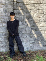 Seti Pintuck Non-Fade Denim Pants