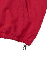 Cross String Hood Zip _ Dark Red