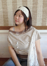 [shiwonderful x voor] Floral Lace Hair Band_Cream