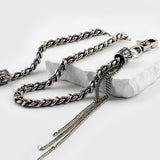 SVC-531 Handmade Antique Silver Mesh Pants Chain Keychain