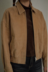 Hideon Real Suede Jacket [Camel]