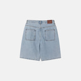 Basic wide denim shorts