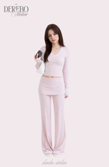 Mully Pink V-Neck Training Set-up (pants)