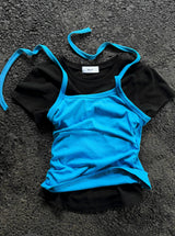 Halter ballet layered top