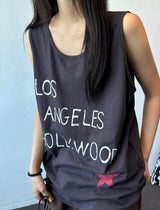 Penny Tattoo Print Oversized Longline Sleeveless Top 5color