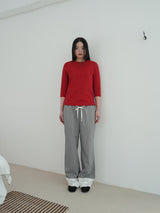 チェックレースパンツ (GREY)