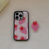 [Mademoment] strawberry delight pattern  design iphone epoxy case