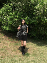 シンクルドットワンショルダーショートスリーブTシャツ (4c)