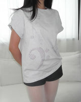ドレミTシャツ / white melange
