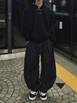 Naved Two-Tuck Raw Curved Denim Pants