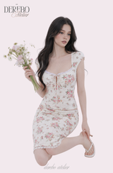 アンティーク フローラル パフューム スカート 2点セット (blouse+skirt set)