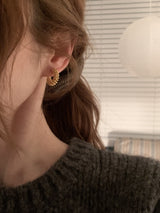 Silver balls earrings(2color)
