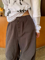 Norton Pigment Button Shirring Pants (3c)