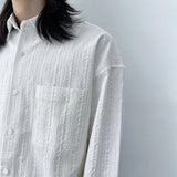 Textured Stripe Drop-Shoulder Shirt