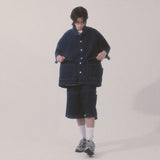 デニムステッチシャツ_ブルー