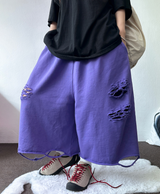 ビビフダメージオーバーバミューダ💜4COLOR