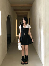 Lise Back Strap Tulip Sleeveless Mini Dress
