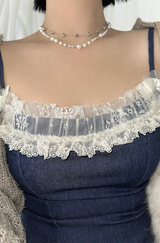 HEART WITH PEARL NECKLACE SET